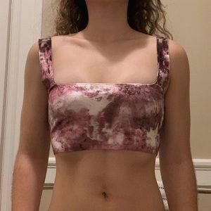 Urban Outfitters Out From Under purple velvet cropped tank